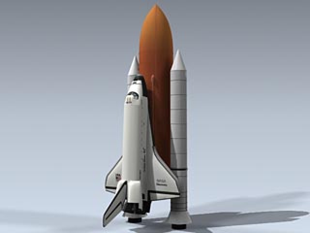 Space Shuttle With Boosters