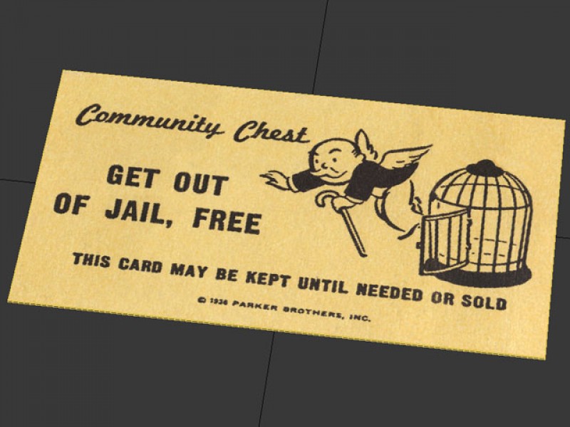Get Out Of Jail Free Card Gif