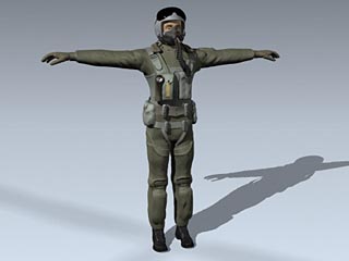 Male USAF Pilot (Jointed)