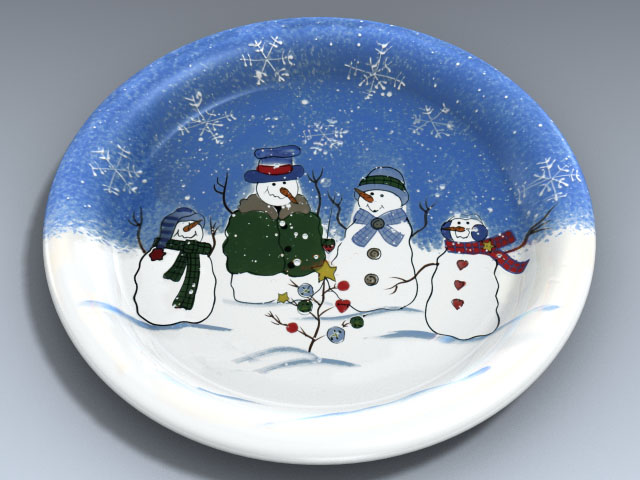 Plate (Snowmen)