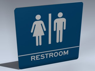 Restrooms Sign