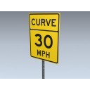 Road Sign (Curve Max Speed)