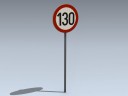 Road Sign (EU Round Speed Limit)
