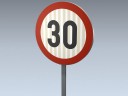 Road Sign (EU Round Speed Limit)