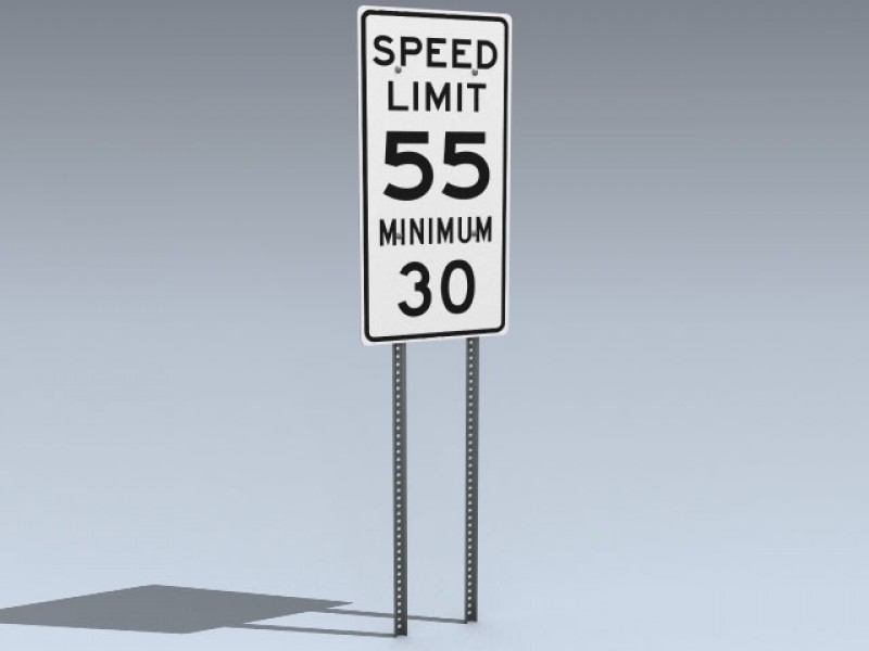 Road Sign (Min Max Highway Speed)