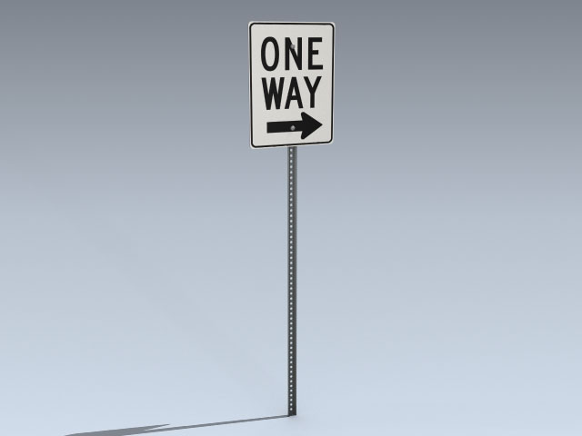 Road Sign (US One Way)