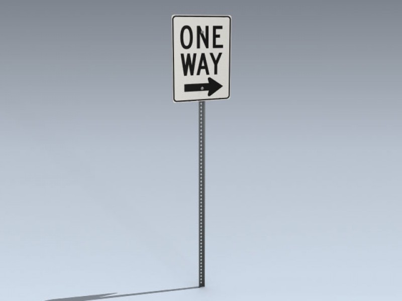 Road Sign (US One Way)