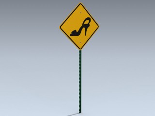 Road Sign (Shoe Ahead)