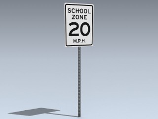 Road Sign (US School Zone)
