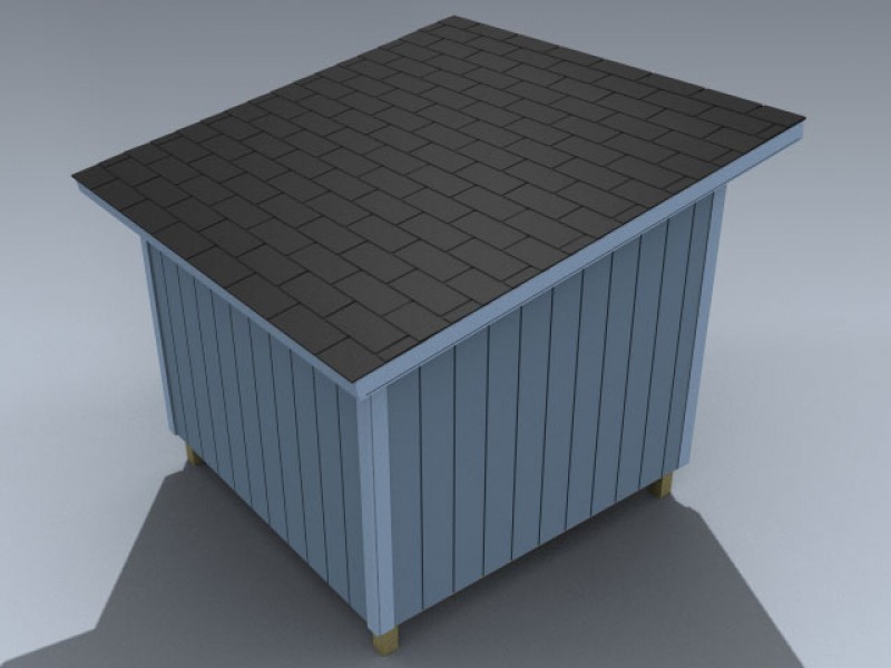 Lean to shed 3d model