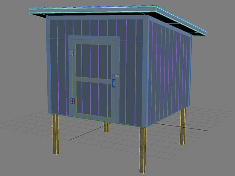 Shed (Utility Lean-to) 3d Model by Mesh Factory